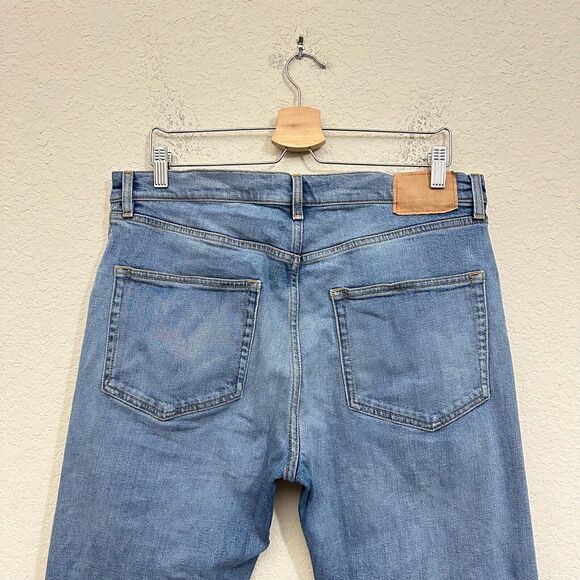 JEANERICA TM005 Jeans Blue Denim Light Vintage Straight Leg Cotton - Picture 6 of 13